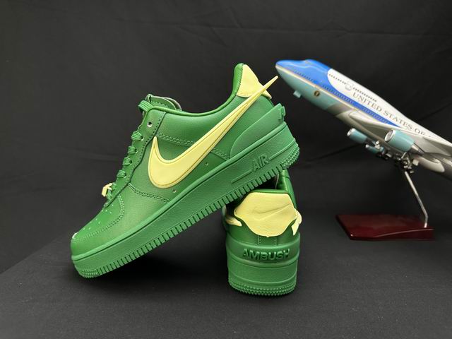 Cheap Nike Air Force 1 Green Yellow Big Swoosh Shoes Men and Women-17 - Click Image to Close
